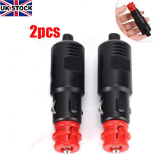 2Pcs 12V Male Car Cigarette Lighter Socket Plug Connector -Wireable NO SOLDERING