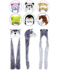 Animals Plush Hat With Long