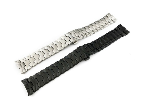 24mm silver black stainless - 24mm,