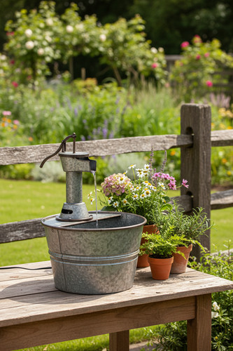 Galvanized faucet fountain - faucet,