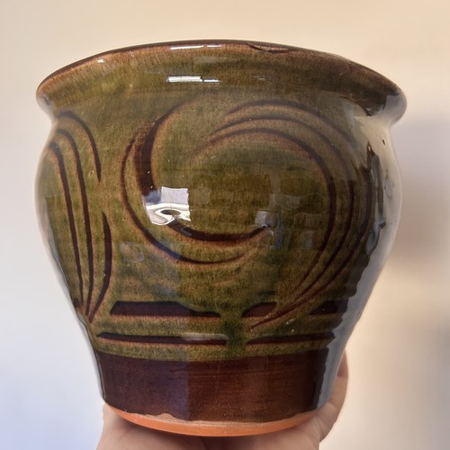 Vtg studio pottery plant - studio, pot
