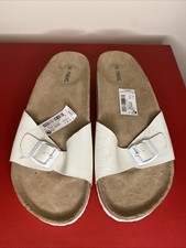 Next Ladies White Single Strap Sandals Uk 7 New RRP £20