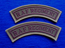 A PAIR OF RAF, ROYAL AIR FORCE WOVEN CLOTH SHOULDER TITLES