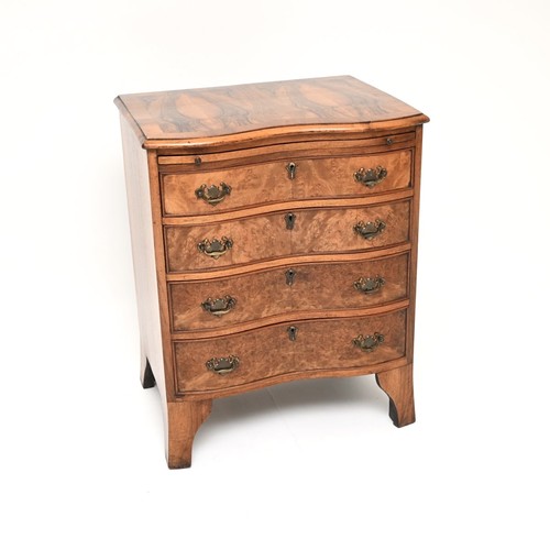 Antique burr walnut chest - antique,