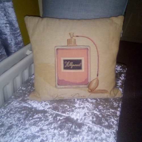 Cushion with perfume bottle - cushion,