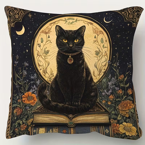 Black cat design moon - 2,