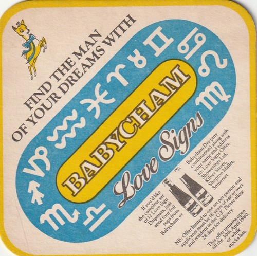 Beer mat babycham love - babycham,