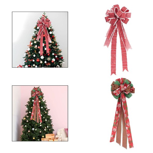 Christmas tree topper bow - christmas,