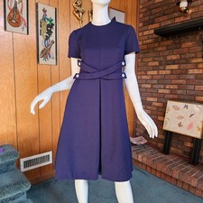 Vtg 60s Mod Space Age Navy