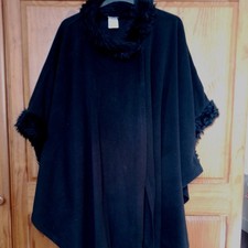 Bon Marche Ladies  Faux Cape WrapPoncho Coat Size L/XL