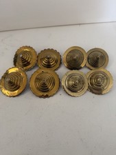 8 x Antique Horse Brasses Domed Circular Beehive Rosette Mixed Patterns 3" 7cm