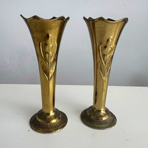 Vintage brass art nouveau - vintage,