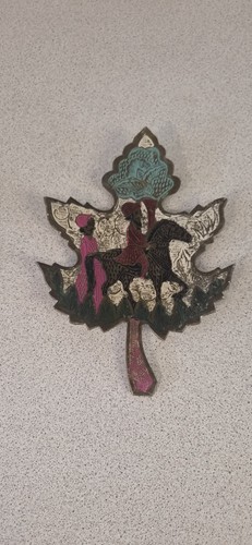 Vintage indian painted brass - vintage,