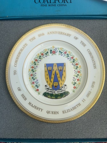 Coalport plate commemorating - coalport,