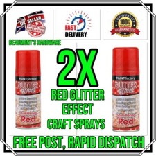 2x Red Glitter Spray Paint
