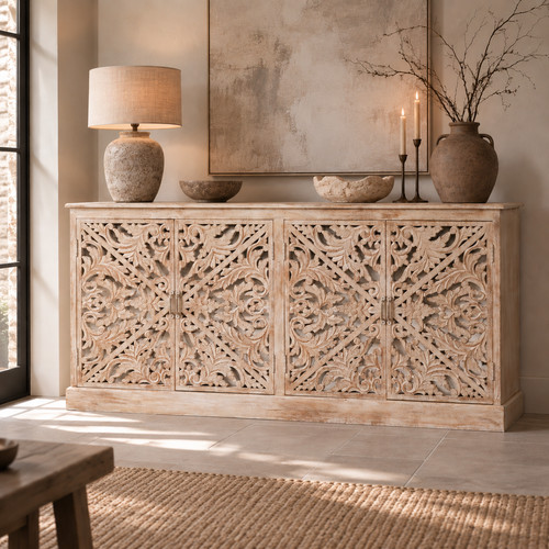 Large rustic hand - rustic, carved