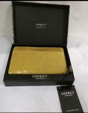 OSPREY London Graeme Ellisdon Mustard Leather Purse,New With Tag Never BeenUsed