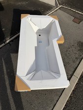 L Shaped Bath 1700x850mm With Matching L Shaped Shower Screen New