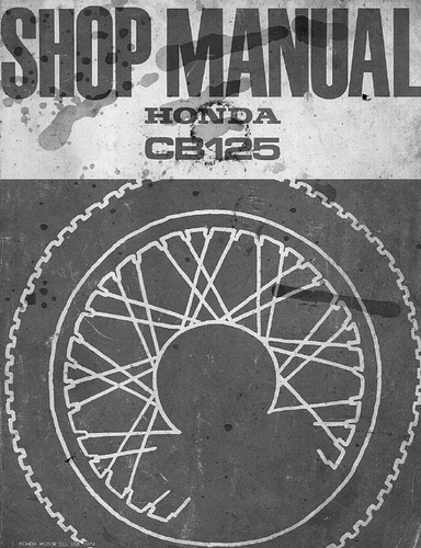 Honda cb125b6 1973 shop manual - 1973,