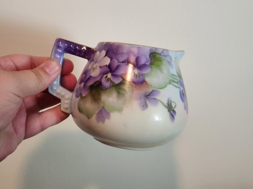 Vintage hand painted purple - vintage,