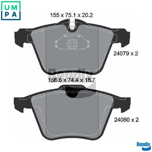 Brake pad set - set, disc