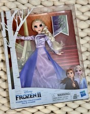 Disney Frozen Arendelle Elsa Doll Glitter Hair Shoes and Eyelashes Hasbro