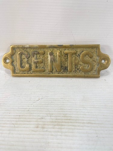 Vintage brass gents - gents, toilet