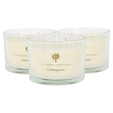 3x Lemongrass 350g Soy Wax Scented Candles Aromatherapy Jar 38hr Burn Time