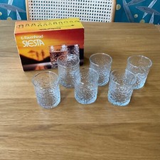 Ravenhead Siesta Tumbler/Juice Glasses x 6 Ice Bark Vintage 70's Home Bar 14cl