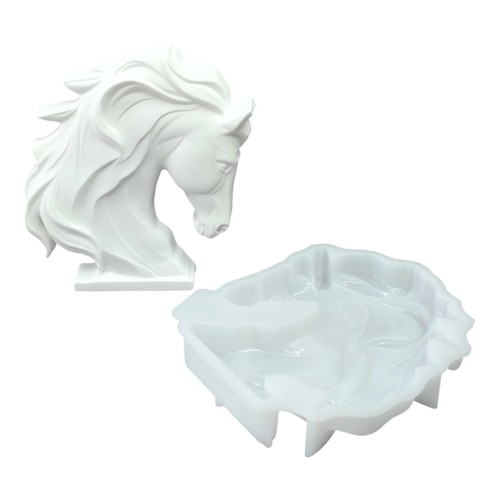 Mane horse head silicone - 3d,