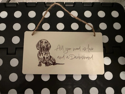 Dachshund hanging plaque house - dachshund,