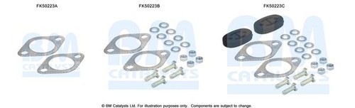 Exhaust pipe mounting kit - mounting, (a)