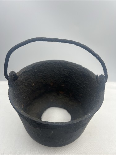 Antique cast iron cauldron - cast,