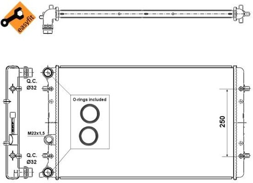 Nrf radiator for volkswagen - radiator,