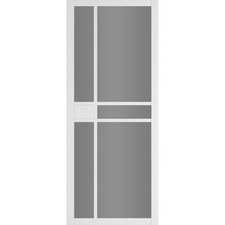 Dalston white primed tinted glazed door