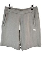 Adidas Mens Grey Sweat Jersey Gym Shorts Size M Sports Summer Beach