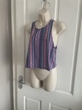 H&M Blue Multi Ladies Top Size
