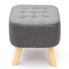 Linen Fabric Footstool Foot