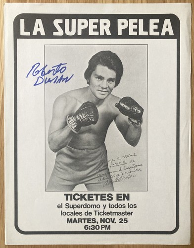 Roberto duran rare - rare, autographed