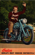 Linen 1940s Ad Postcard For