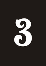 White Matt 125mm / 5 inch x2 Numbers, Letters  Bin, Door, Flat, Letter, Mail Box