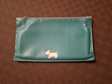 Ladies Radley light green leather pouch with Radley dust cover