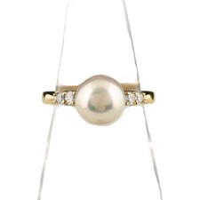 MIKIMOTO pearl design ring YG