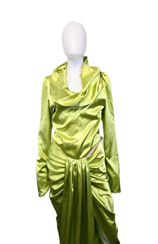 Nervi couture lux green long - green,