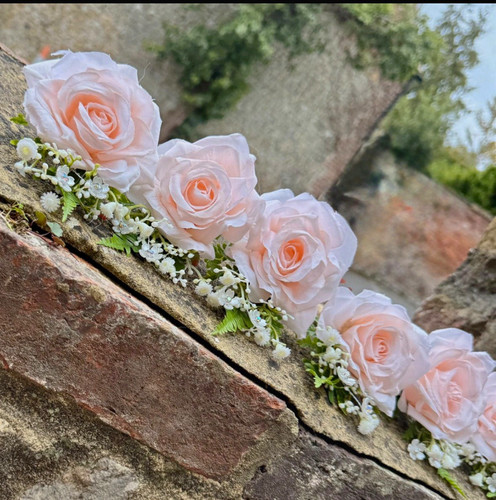 Artificial blush pink rose - artificial,