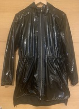 Black PVC Wet Look Heroine sport Jacket Size M
