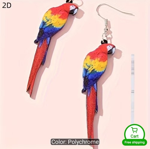 Red macaw parrot - macaw, acrylic