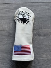 Pebble Beach Golf Driver Head Cover - White - Embroidered - New