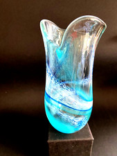 Signed Siddy Langley art glass vase