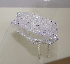 *SPARKLY SWAROVSKI ELEMENTS BEAD CRYSTAL CLEAR AB ADJUSTABLE BRACELETS?*